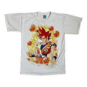 Vintage Dragonball Z Goku Super Saiyan T-Shirt Size Medium Y2K Double Sided